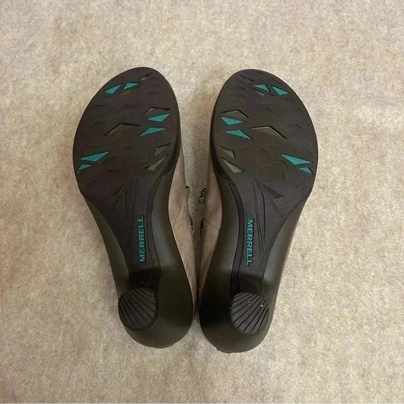 Merrell Cycling Evera Cross Gray Leather Slip on Performance Heels Women’s 7.5 - Picture 5 of 12